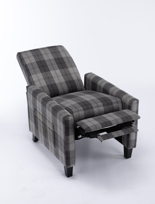 Gray Recline Chair, The Cloth Chair Is Convenient For Home Use, Comfortable And The Cushion Is So Ft, easy To Adjust Backrest Angle