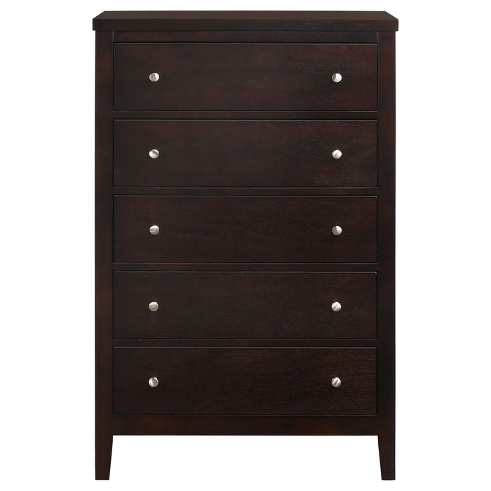 Payton - 5 Drawer - Cappuccino