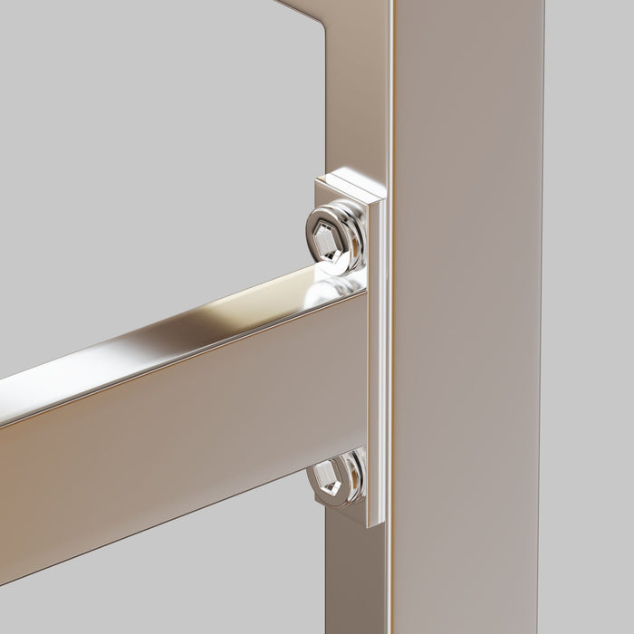 Modern Minimalist Rectangular Dining Table With Tempered Glass Top