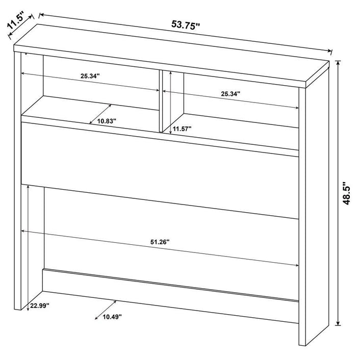 Westpark - 3 Piece Bedroom Set Bookcase Headboard