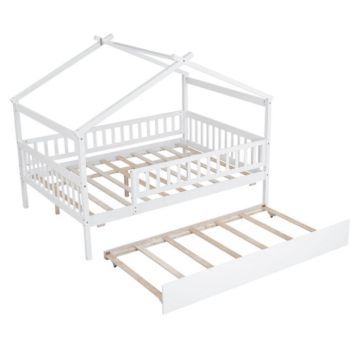 Creativity House Bed With Twin Size Trundle