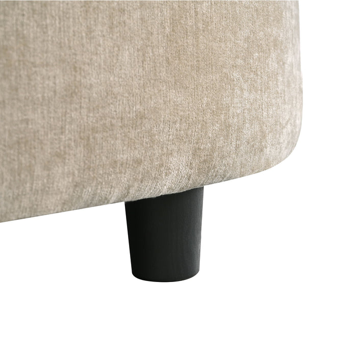 Modern Chaise Lounge Upholstered Sofa Couch With Tufted Seat And Detachable Pillows For Living Room