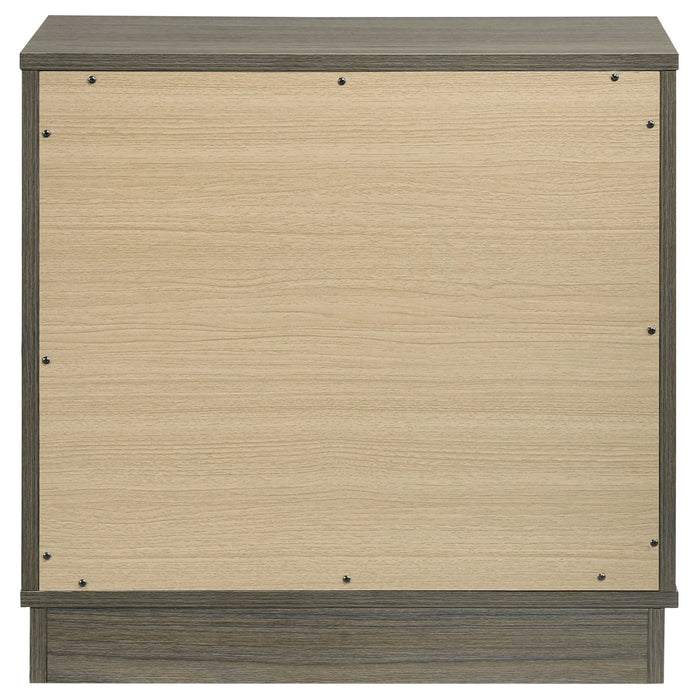 Fenwick 2-drawer Nightstand Bedside Table Grey Oak