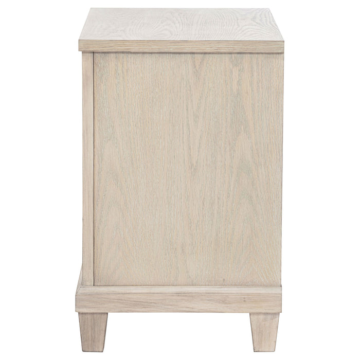 Pembroke 2-drawer Nightstand Bedside Table Washed Oak