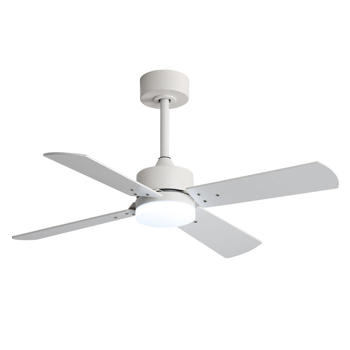 42" Ceiling Fan With Light And Memory Function, DC Reversible Motor, 4 Blades