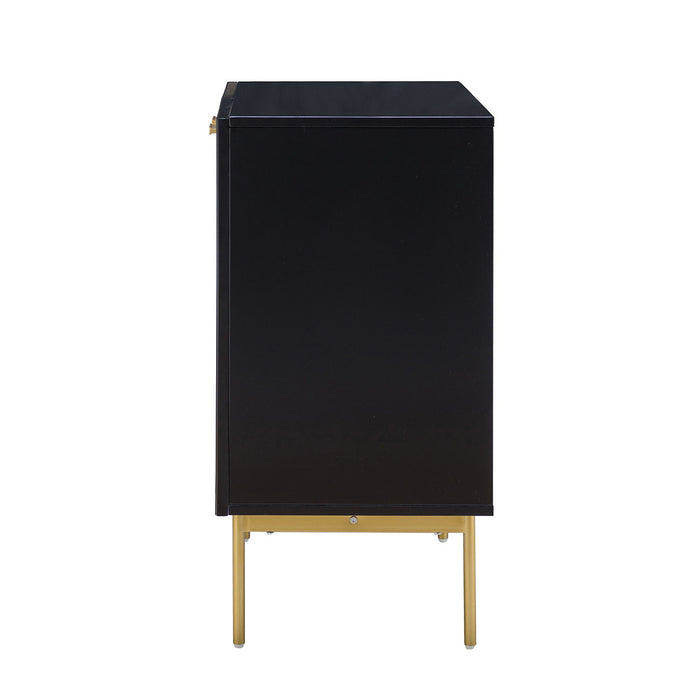 Knossos 30" Tall 2 Door Accent Cabinet - Black