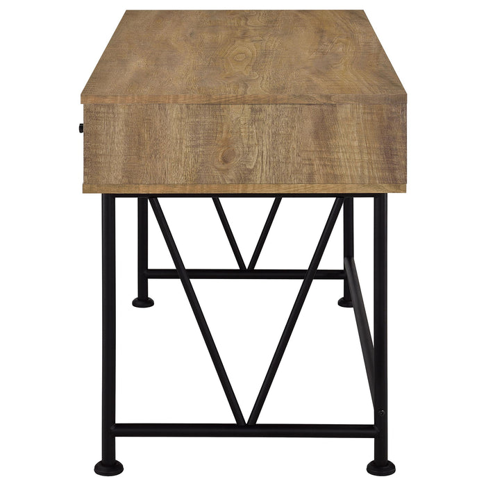 Vellun - 3 Drawer Writing Desk - Mango Color