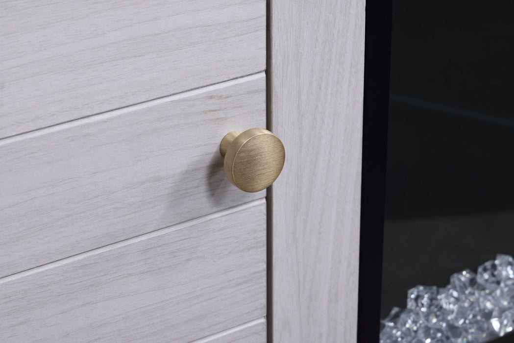 Terra - TV Stand Console With Fireplace - White Walnut