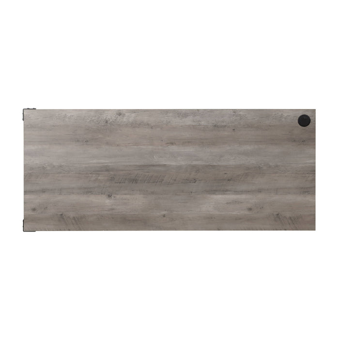 Zakawani - Writing Desk With Cabinet - Gray