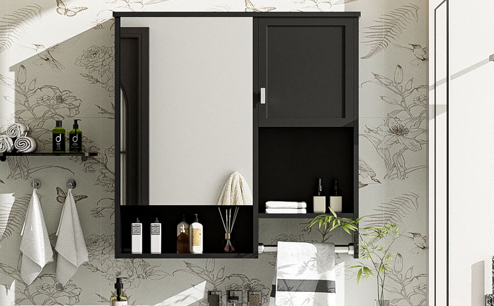 Modern Wall Mounted Bathroom Medicine Cabinet, Bathroom Wall Storage Cabinet With Mirror