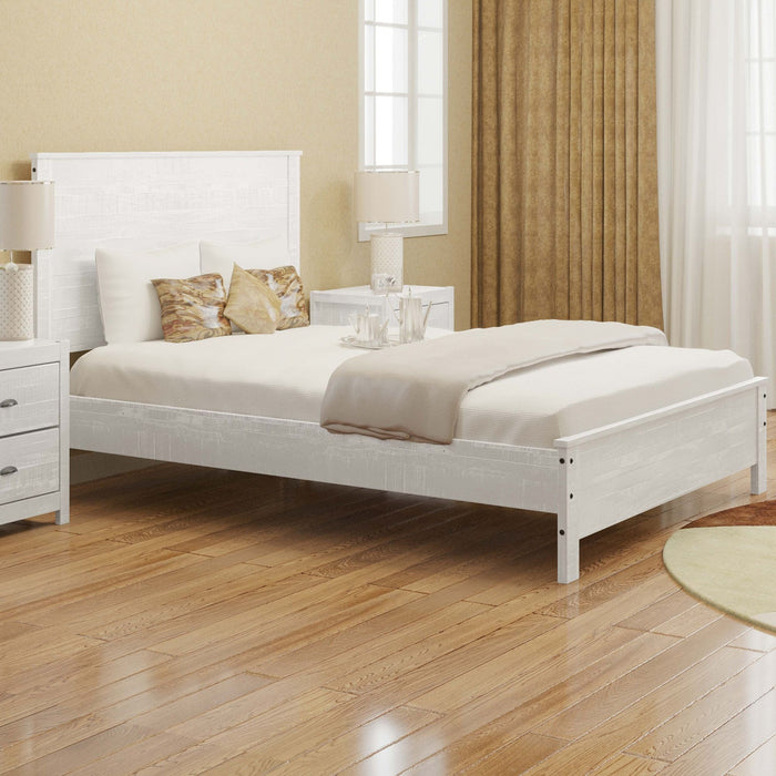 Albany - Bed Frame With Headboard, Heavy Duty Modern Rustic Design