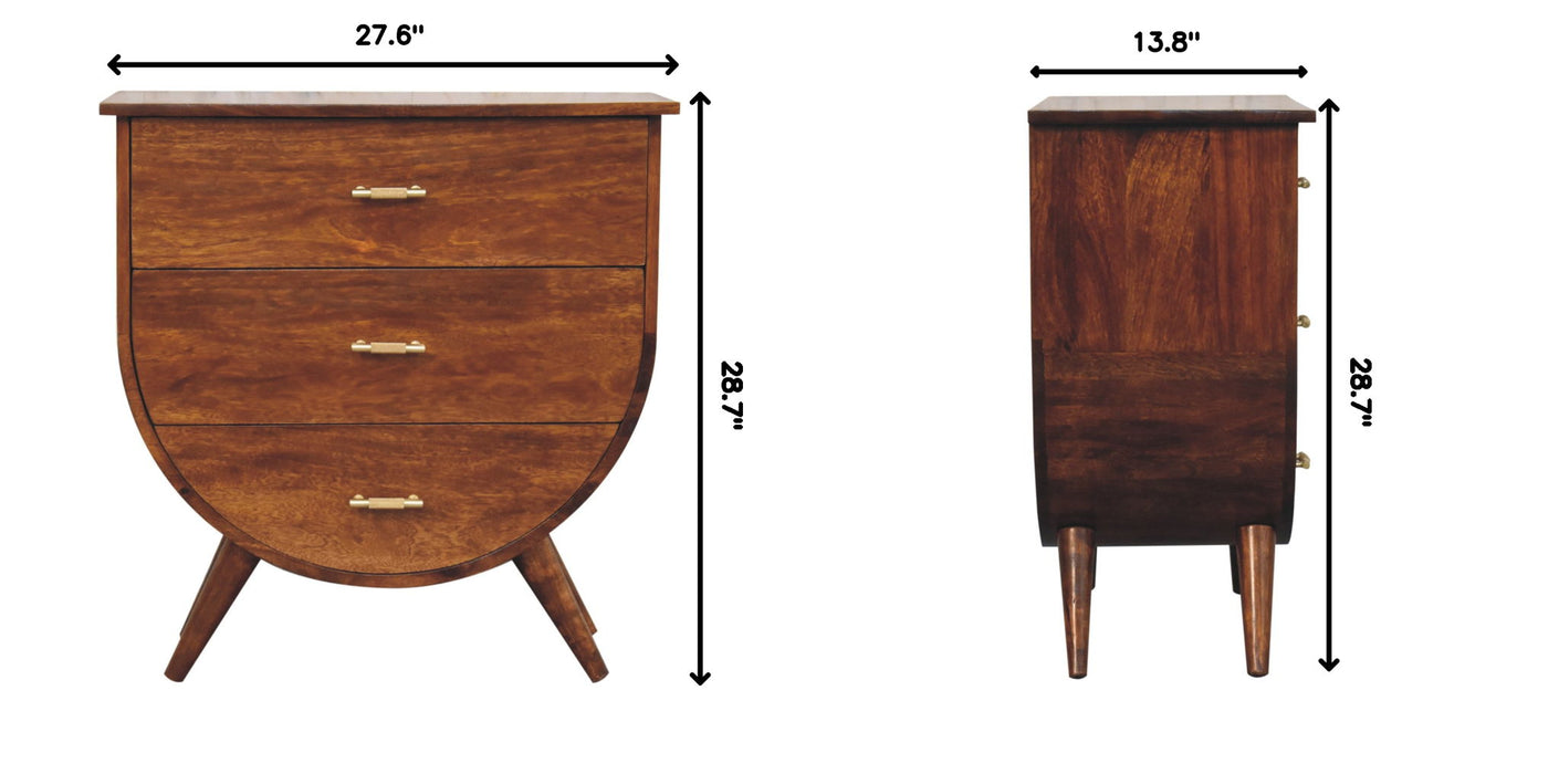 Agra - Bedside Table - Chestnut