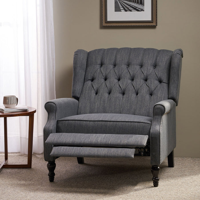 Dunham - Contemporary Fabric Tufted Oversized Pushback Recliner