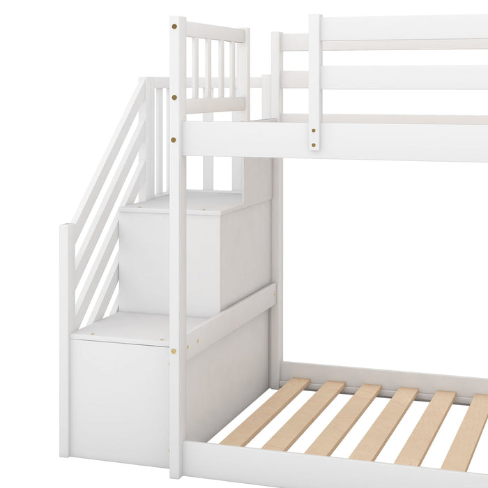 Bunk Bed With Convertible Slide And Stairway