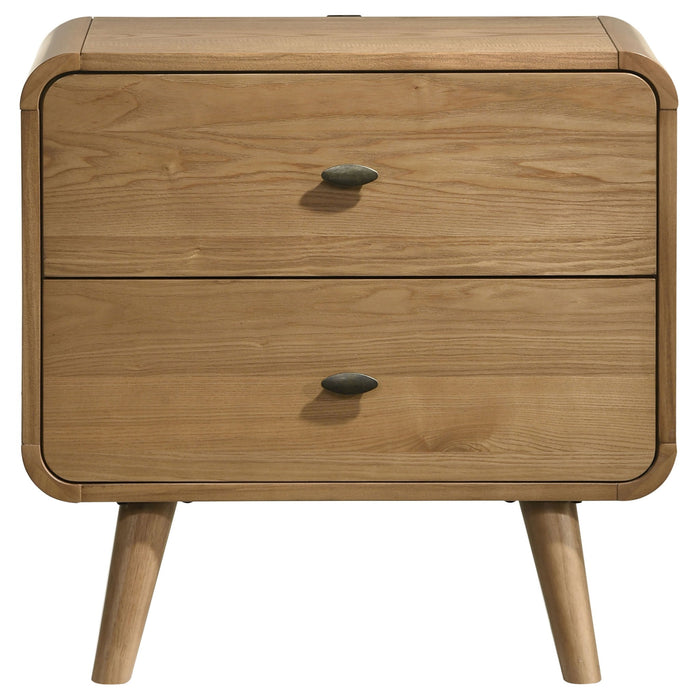 Winston - 2 Drawer Nightstand - Ash Brown