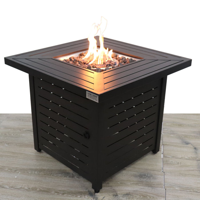 Propane & Gas Fire Pit Table - Black