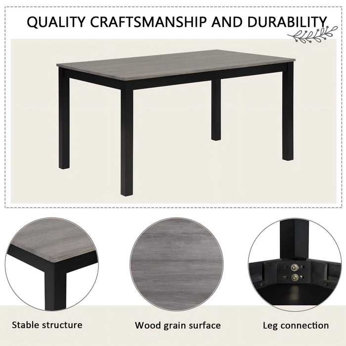 Modern Dining Table Set With Upholstered Chairs For Dining Room