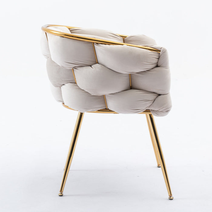 Luxury Modern Simple Leisure Velvet Single Sofa Chair Bedroom Lazy Person Household Dresser Stool Manicure Table Back Chair