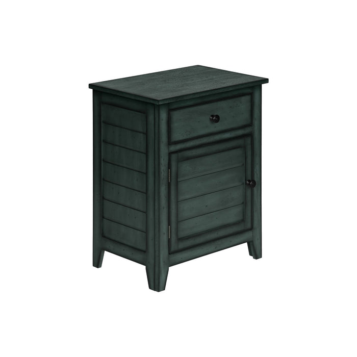 Accent Table With Storage Drawer - Blue