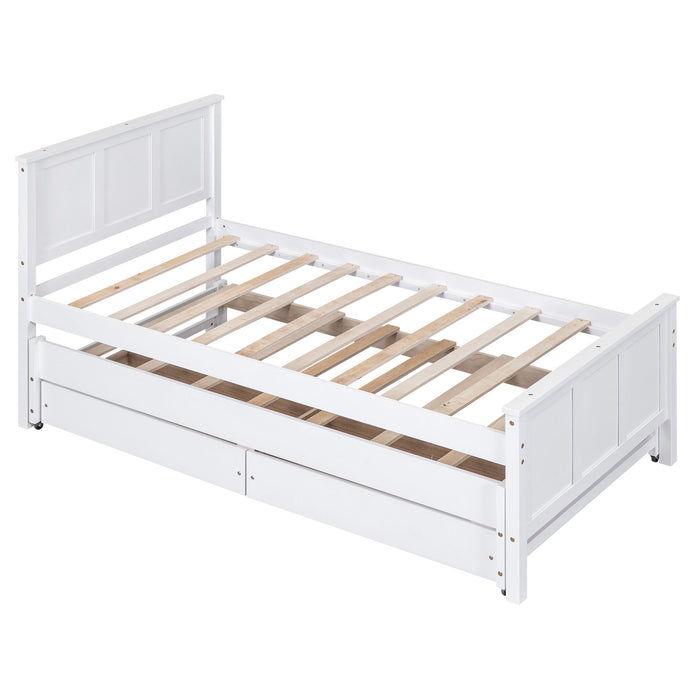 Platform Bed With Trundle And Drawers