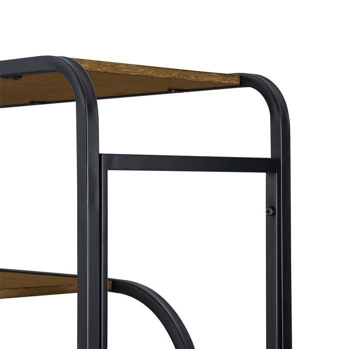 Geometric Bookcase / Display Rack - Black / Brown