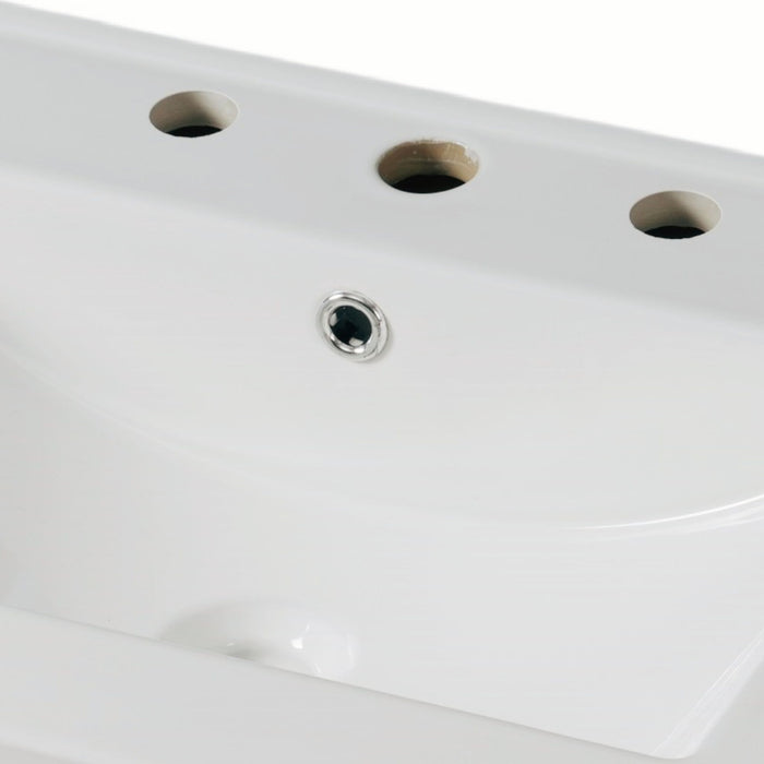 Bathroom Vanity With Ceramic Sink, Adjustable Shelf & Tip Out Tray