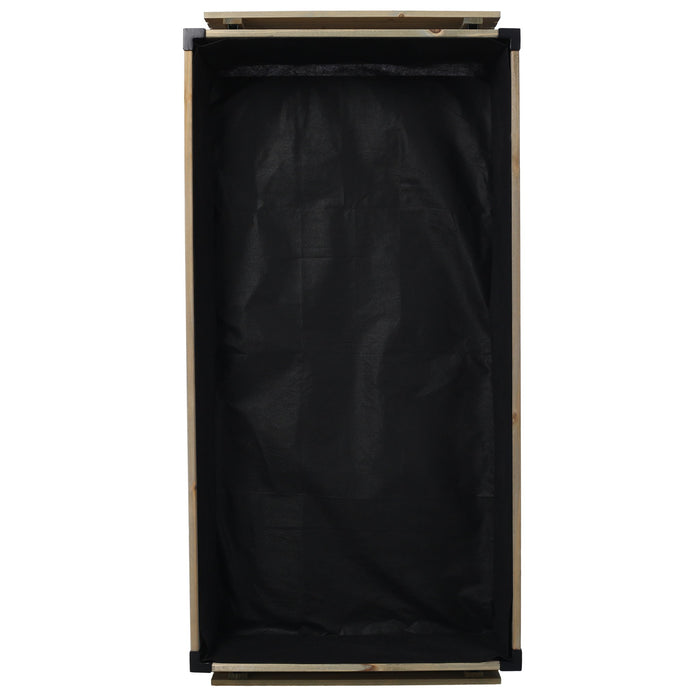 Raised Garden Bed With Metal Legs And Folding Storage Shelf