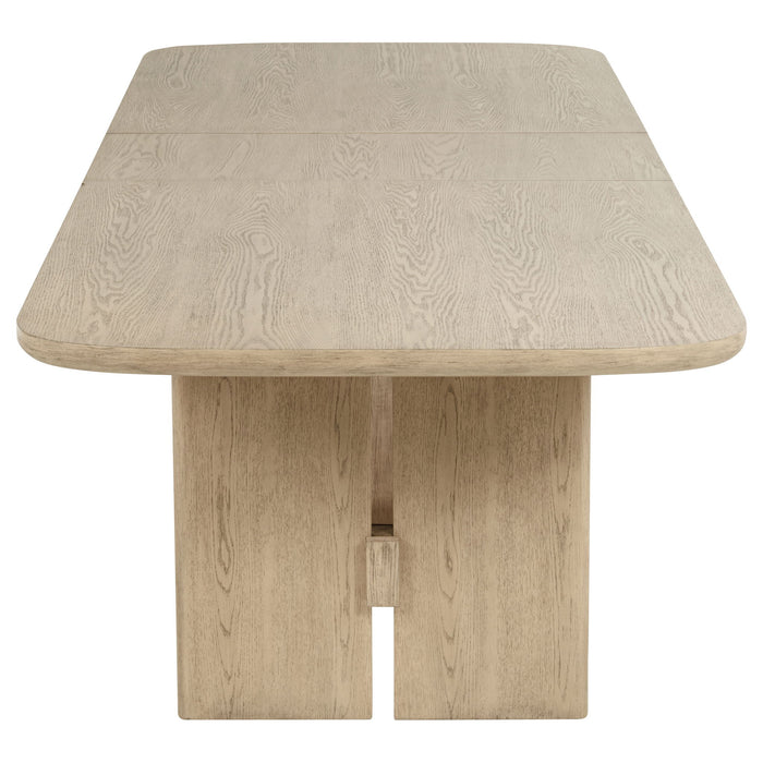 7 Piece Rectangular Dining Table Set With Chair - Oak