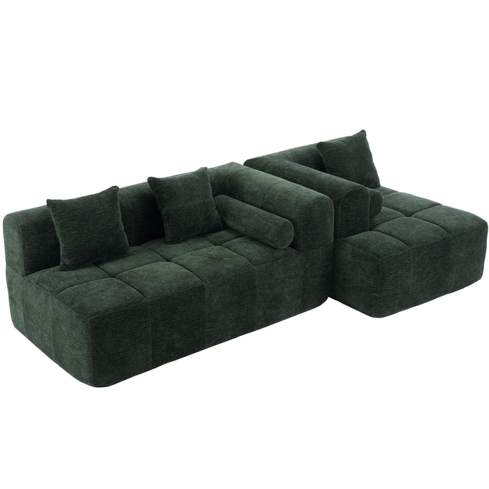 Sectional Free Combined Sofa With 2 Side Pockets
