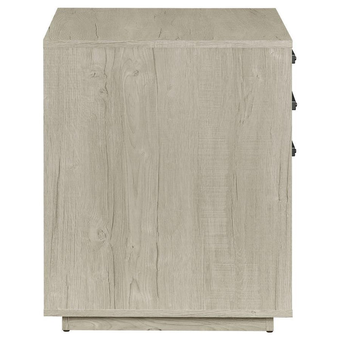 Loomis - 3-Drawer Home Office File Cabinet - Whitewashed Gray