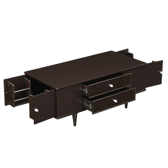 Modern Rectangle Coffee Table With Four Drawers
