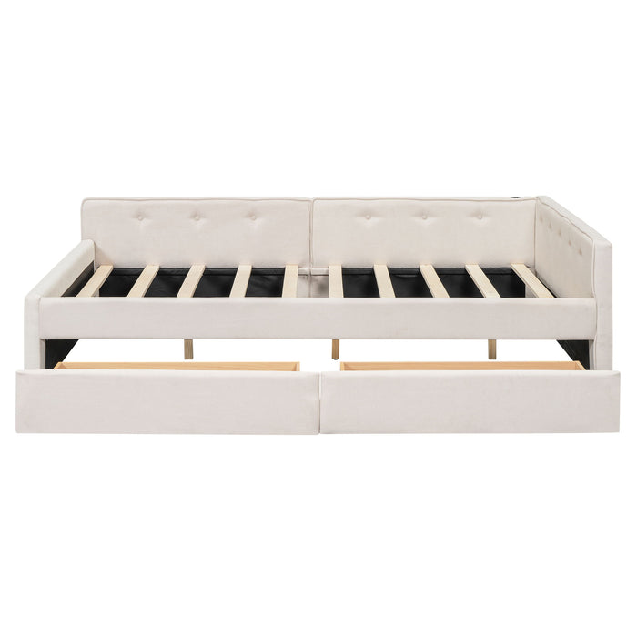 Platform Bed With USB Ports