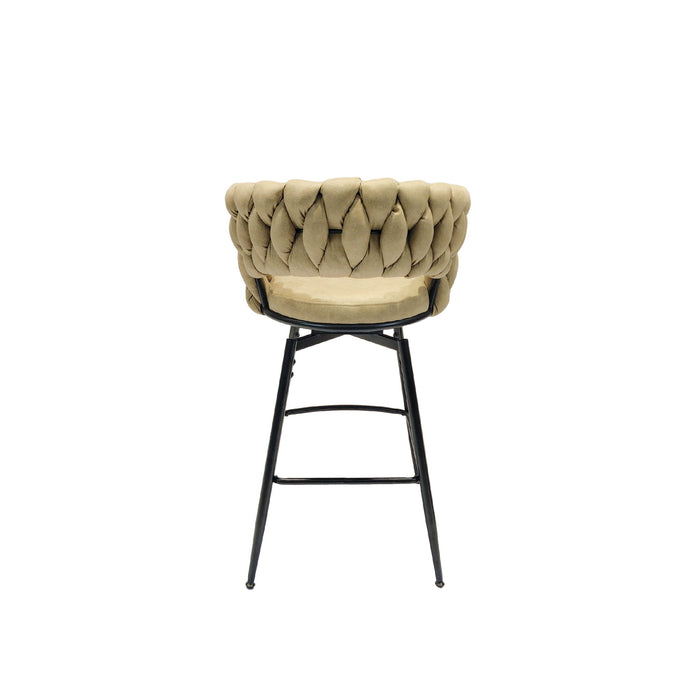 Bar Stool 360 Swivel With Back Footrest