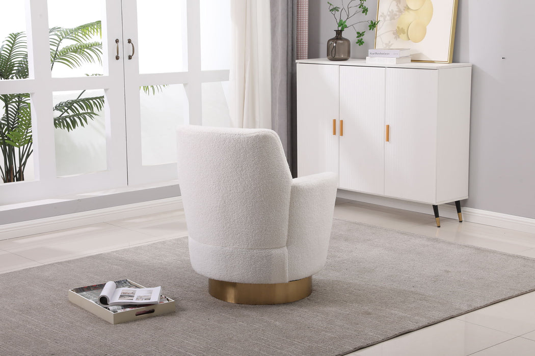 Teddy Swivel Barrel Chair, Swivel Accent Chairs Armchair For Living Room