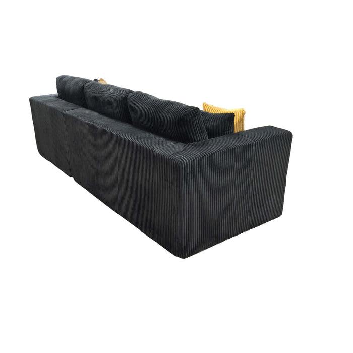L - Shape Full Compressed Upholstered Sectional