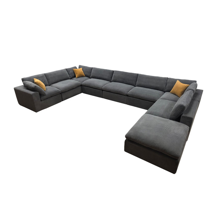 Custom Configuration Modular Sectional & Toss Pillows