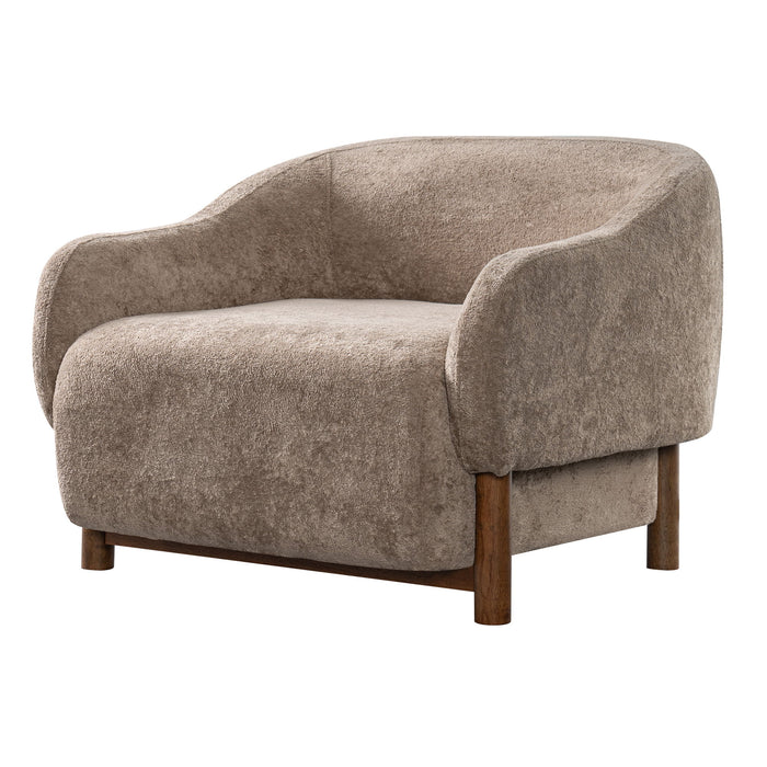 Modern Accent Chair With Recessed Arms And Tight Back