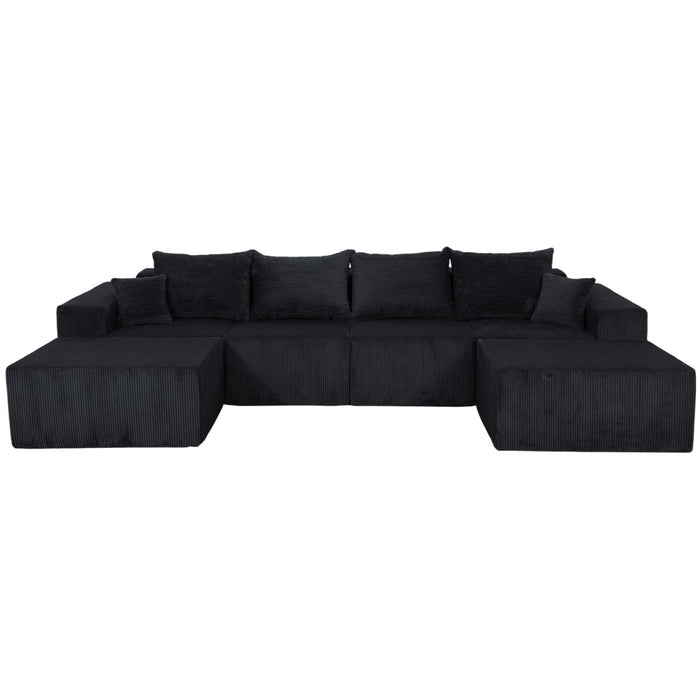 Modular Sectional Sofa, Convertible Couch With Chaise Corduroy