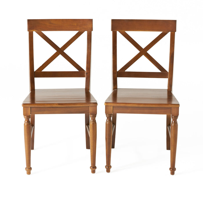 Dining Chair With X Shaped Back (Set of 2)