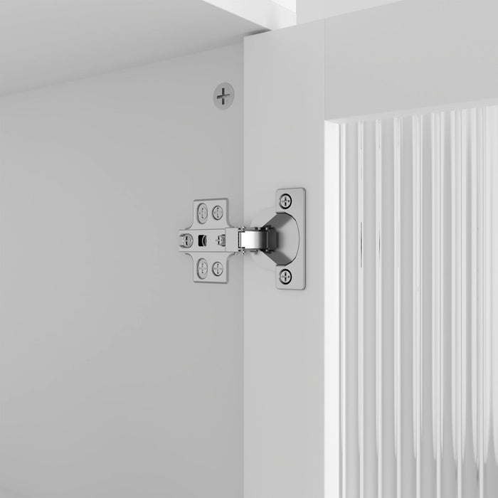 Modern Tech Inspired Dome Cabinet With LED Lighting