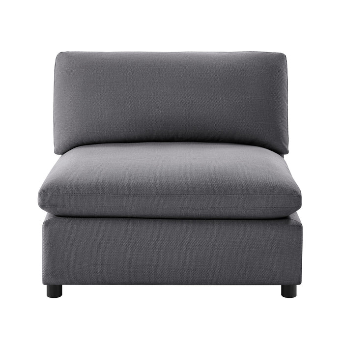 Cassandra - Armless Slipper Chair - Charcoal Gray