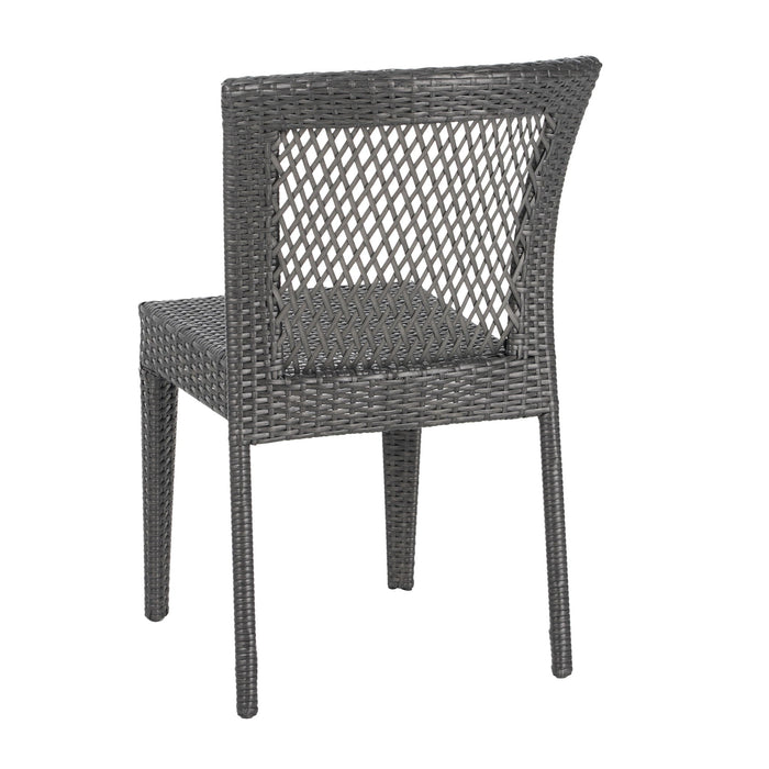 Farley - Stacking Sidechair (Set of 2) With Open Backrests - Gray
