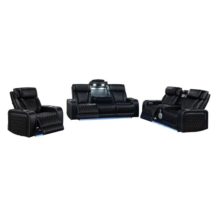 Electra - Power Reclining Set With Power Headrests, Massage And LED Lighting