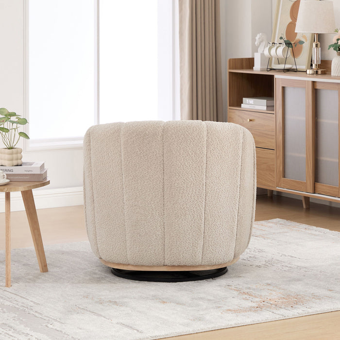 360° Swivel Upholstered Barrel Chair