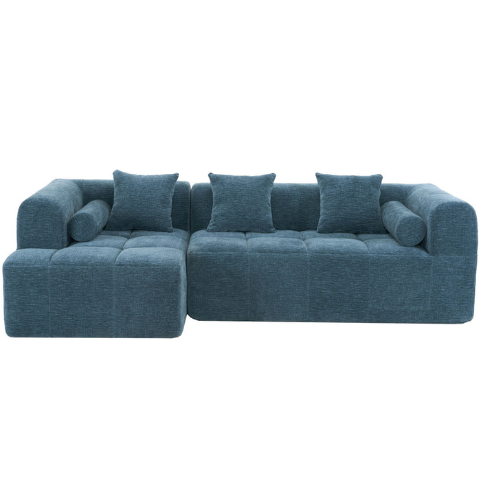 Sectional Free Combined Sofa With 2 Side Pockets