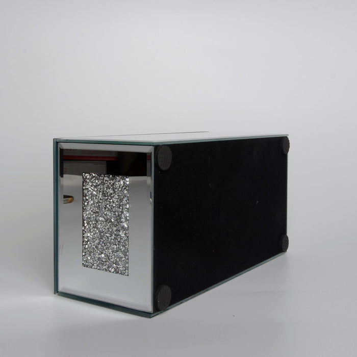 Ambrose Exquisite Mirrored Tissue Holder In Gift Box - Silver