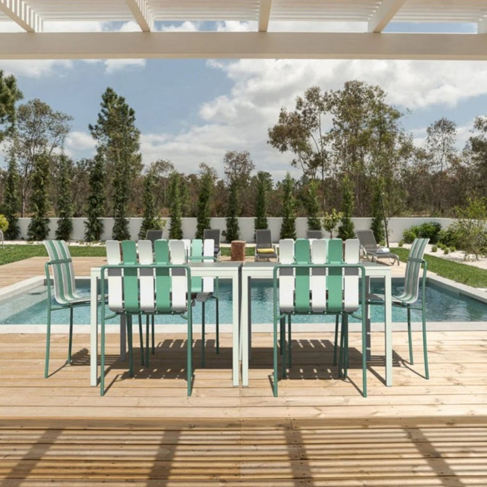 4 Piece Set Of Modern Color Block Designed Single Chairs