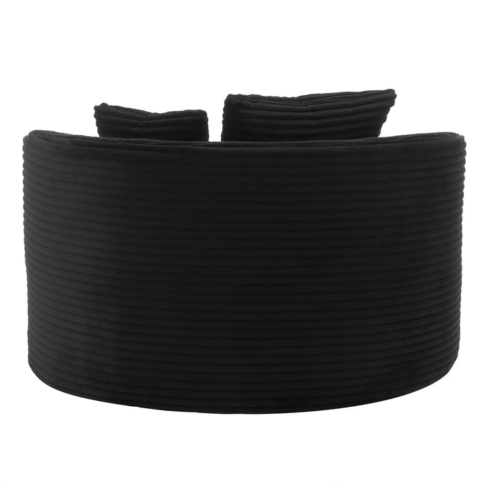 Modern Chaise Lounge Sofa Boneless Couch With Supportive Pillows