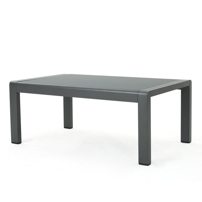 Outdoor Coffee Table Aluminum And Glass
