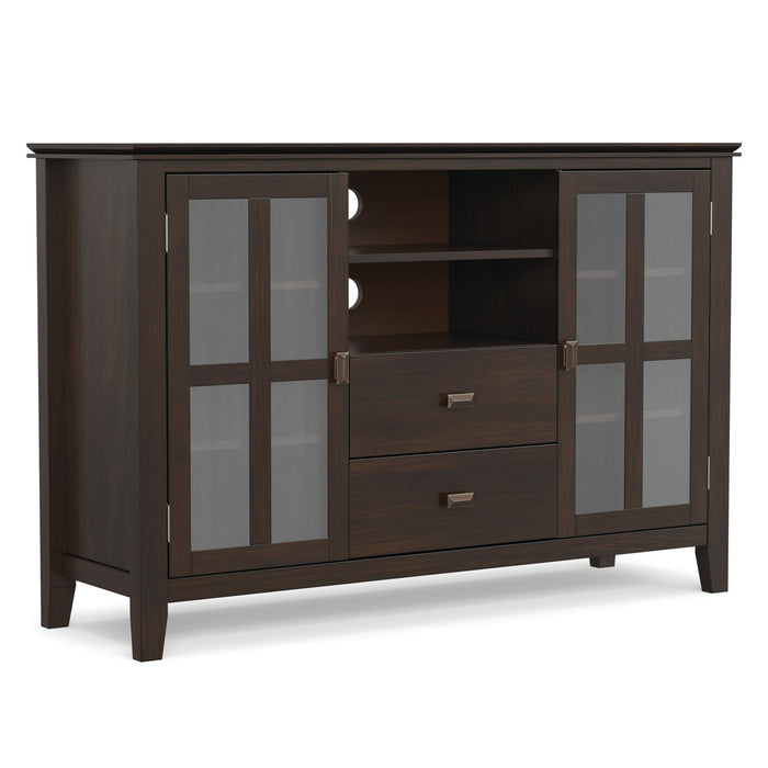 Artisan - Tall TV Media Stand - Dark Chestnut Brown